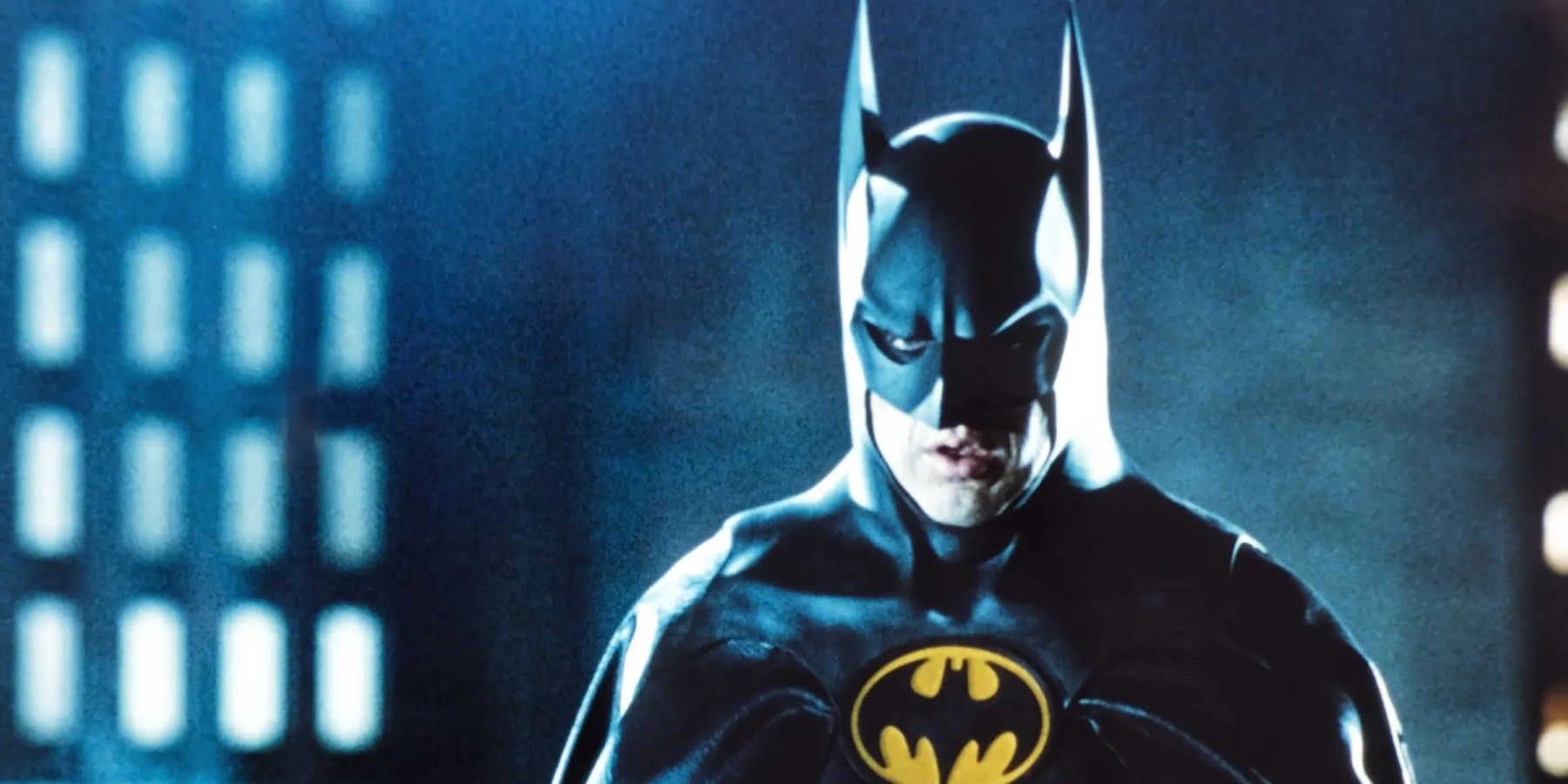 Bruce Wayne, played by Michael Keaton, in Tim Burton's Batman