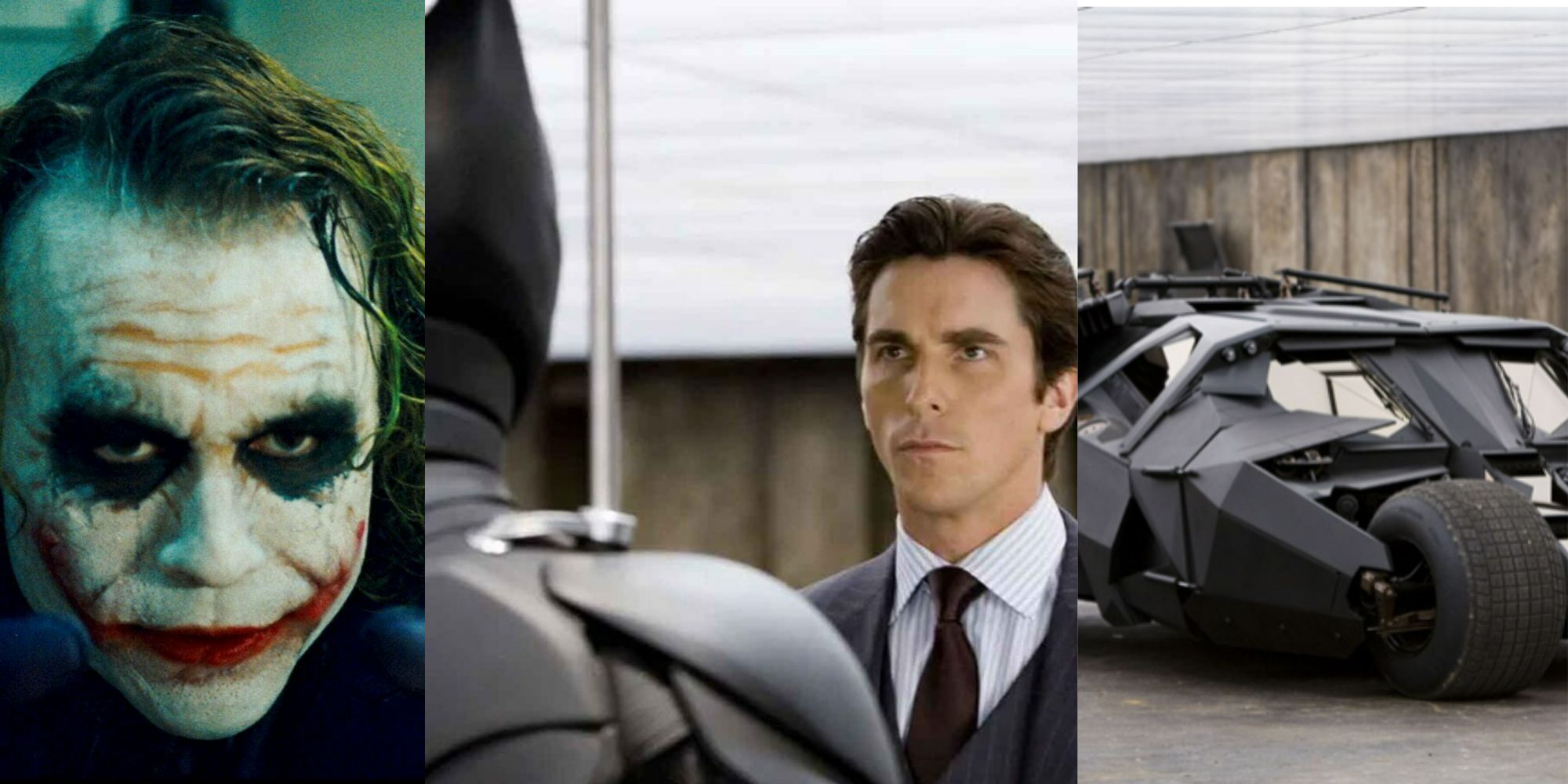 Joker & Christian Bale's Batman & Batmobile