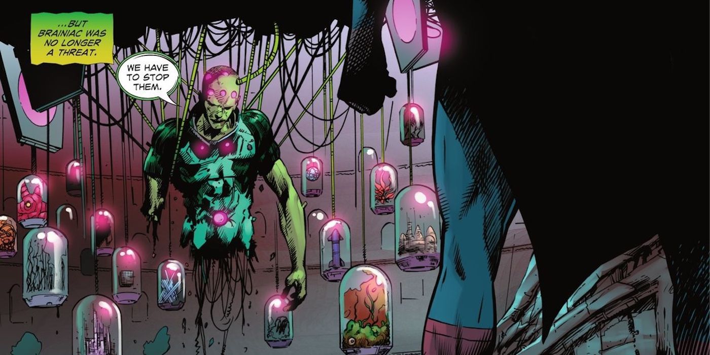 DCeased's Brainiac Homaged Marvel Zombies' Mangled Vision