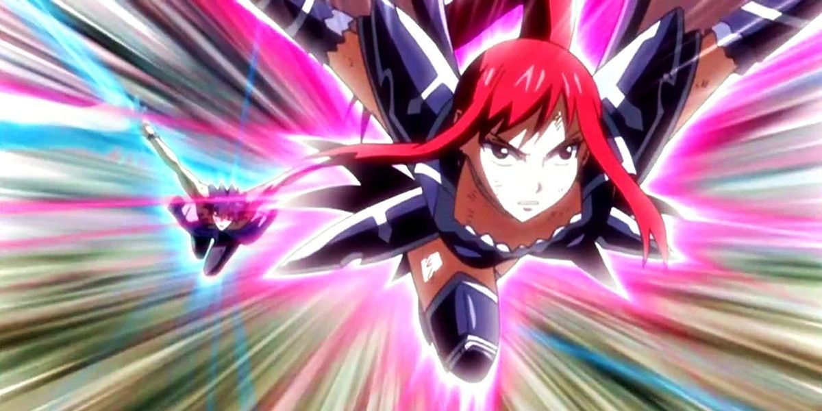 erza charging into battle