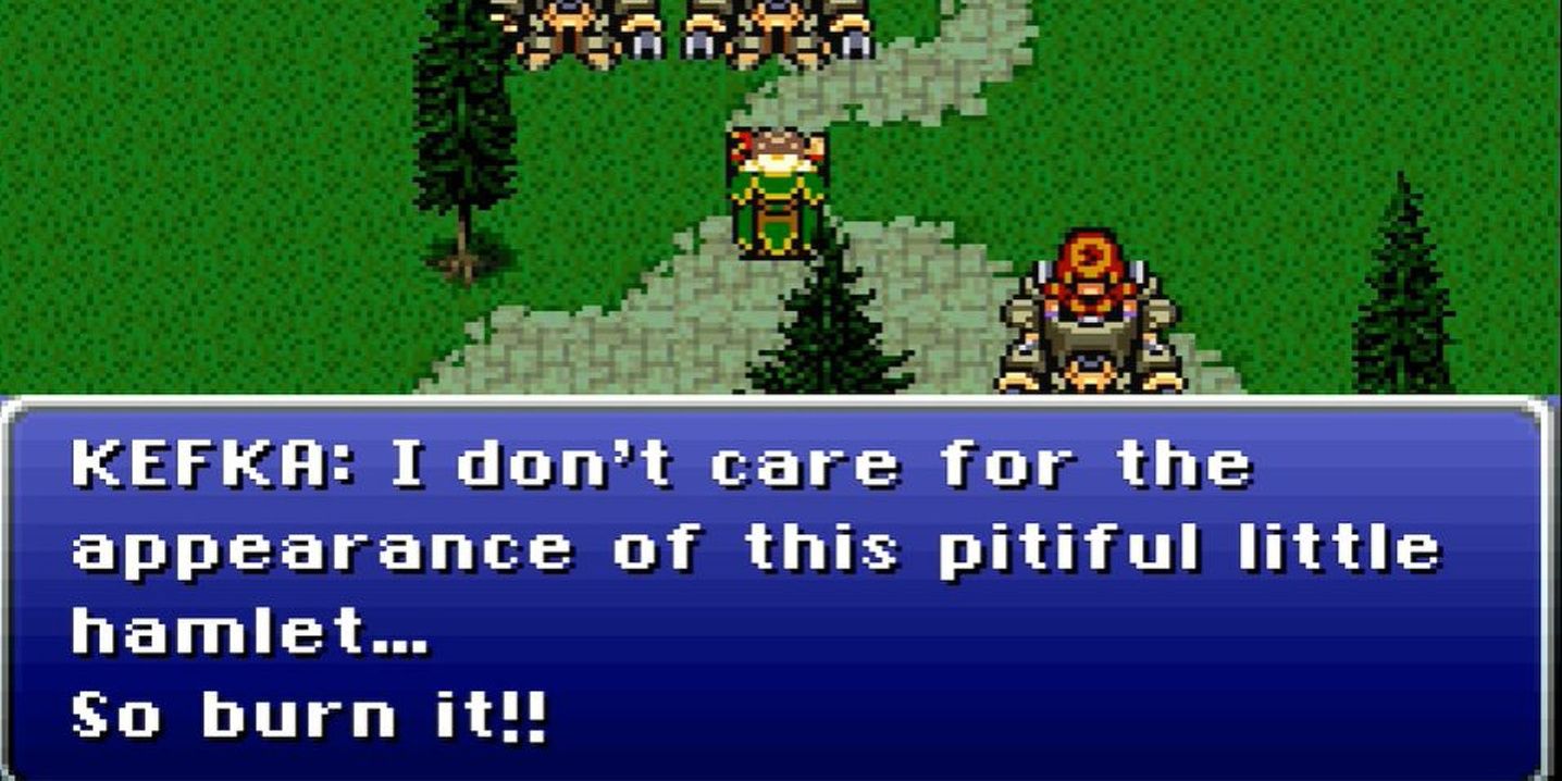 Kefka speaks in Final Fantasy VI