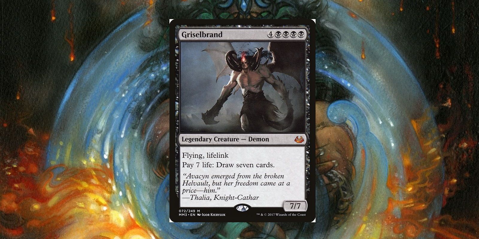 Griselbrand the legendary demon card in magic the gathering
