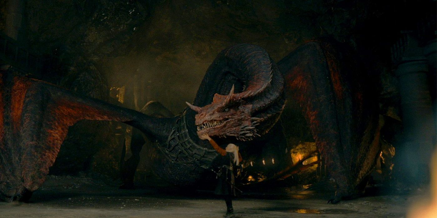 daemon targaryen petting caraxes on house of the dragon