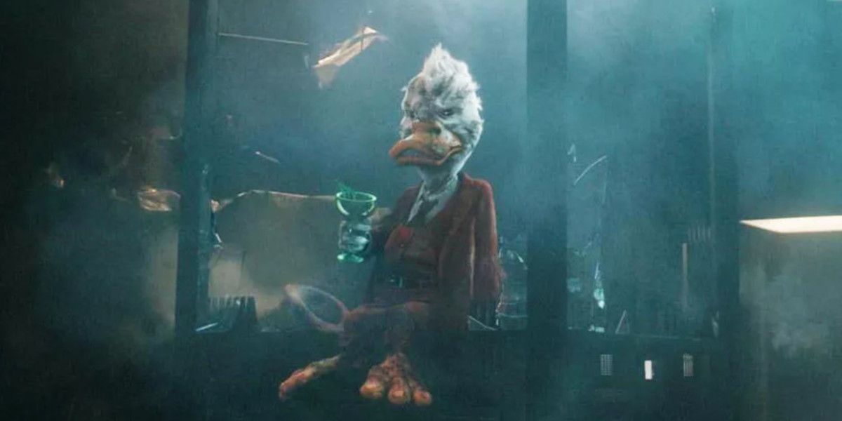 Howard the Duck sits in captivity in Guardians of the Galaxy