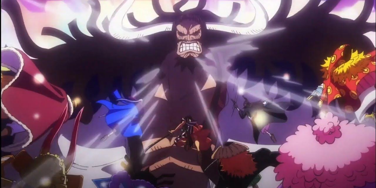 Kaido vs Scabbards in One Piece.