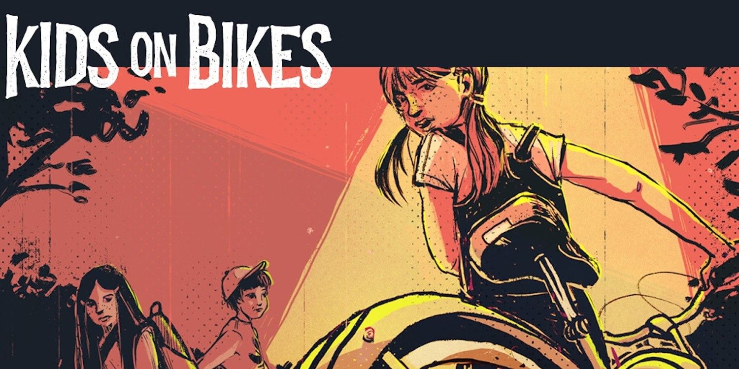 Official art from the Kids on Bikes Kickstarter