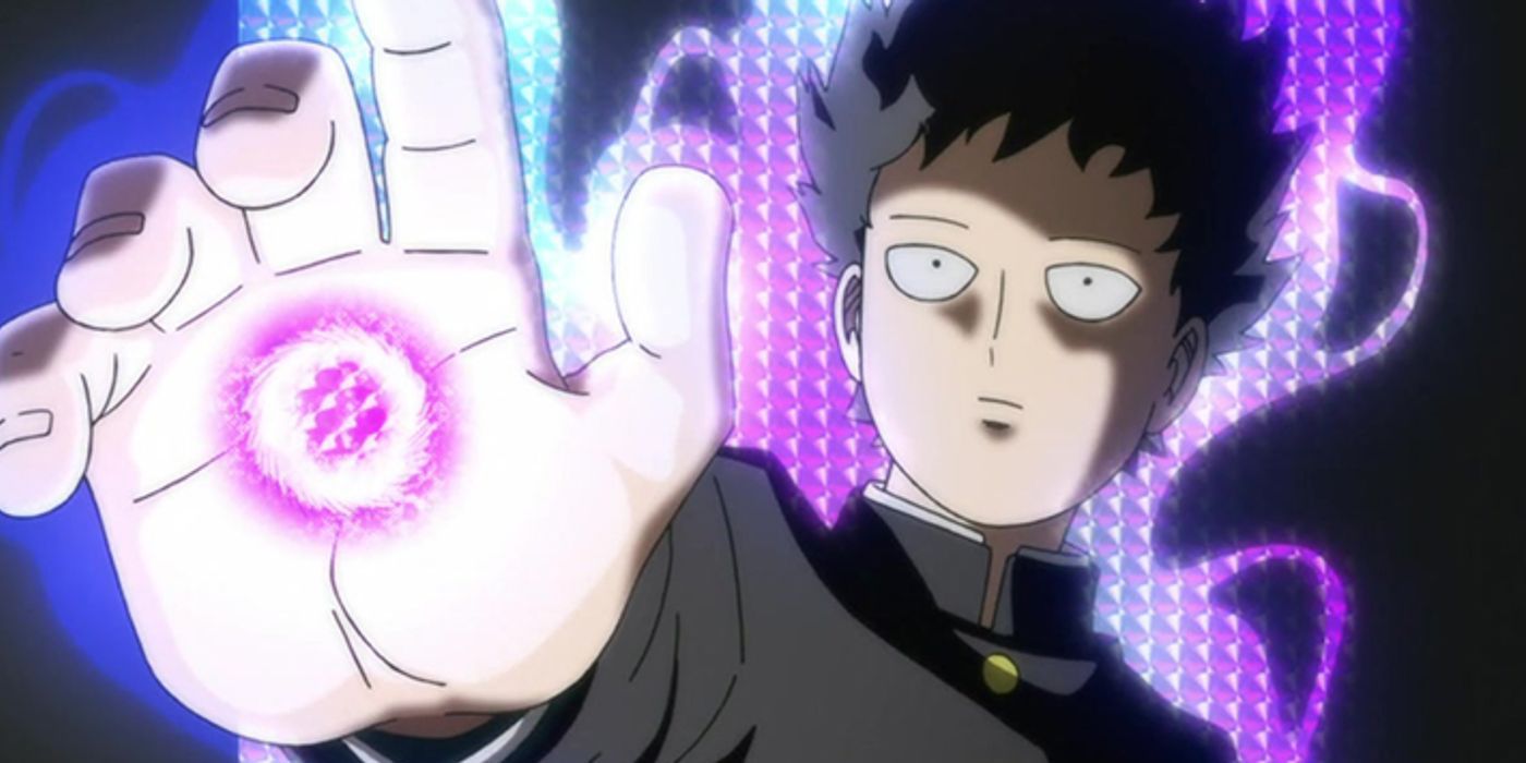 Mob uses his power in Mob Psycho 100.