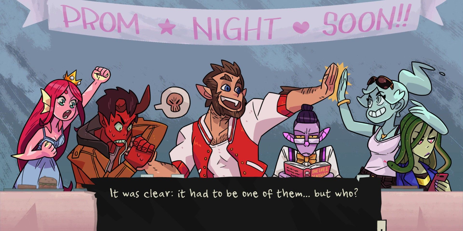 An image of the romanceable characters in Monster Prom.