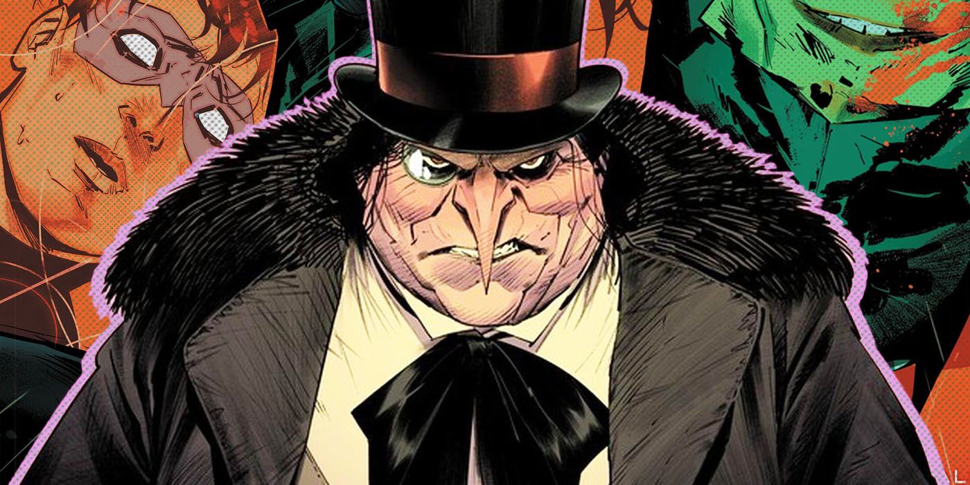 The Penguin scowling in DC Comics