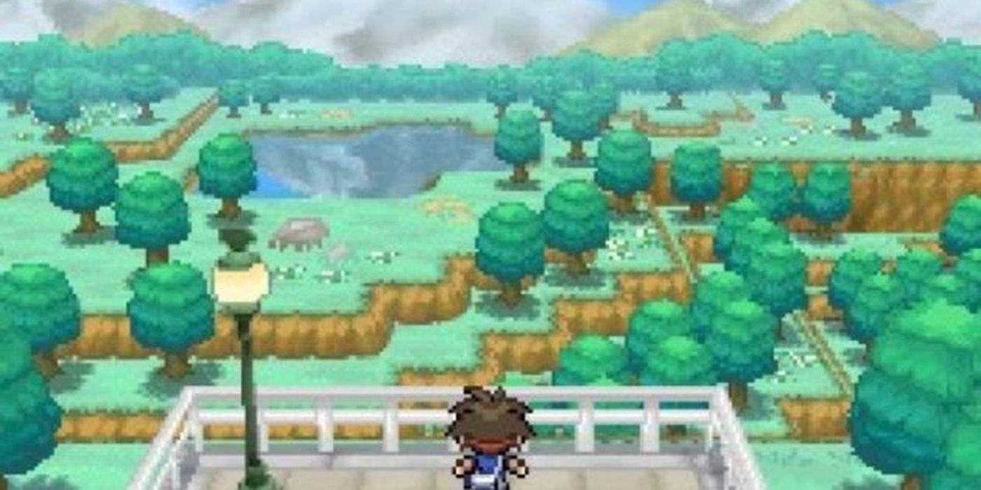Pokemon Black protagonist looking out at landscape