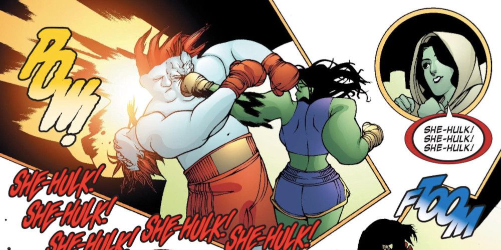 she-hulk punching the champion of the universe tryco slatterus