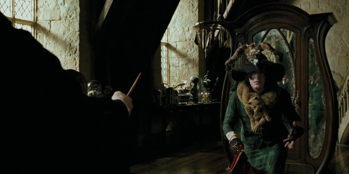 Neville's Boggart resembling Snape in Harry Potter.