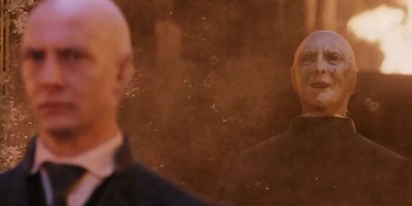 Voldemort on the back of Professor Quirrell's head, Harry Potter and the Sorcerer’s Stone