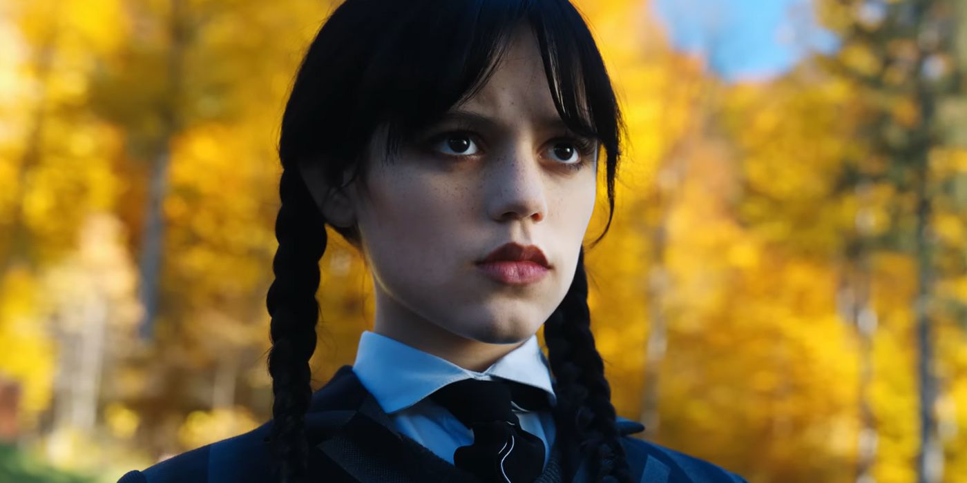 Jenna Ortega as Wednesday Addams in Tim Burton's 'Wednesday' (TV Series,  2022).