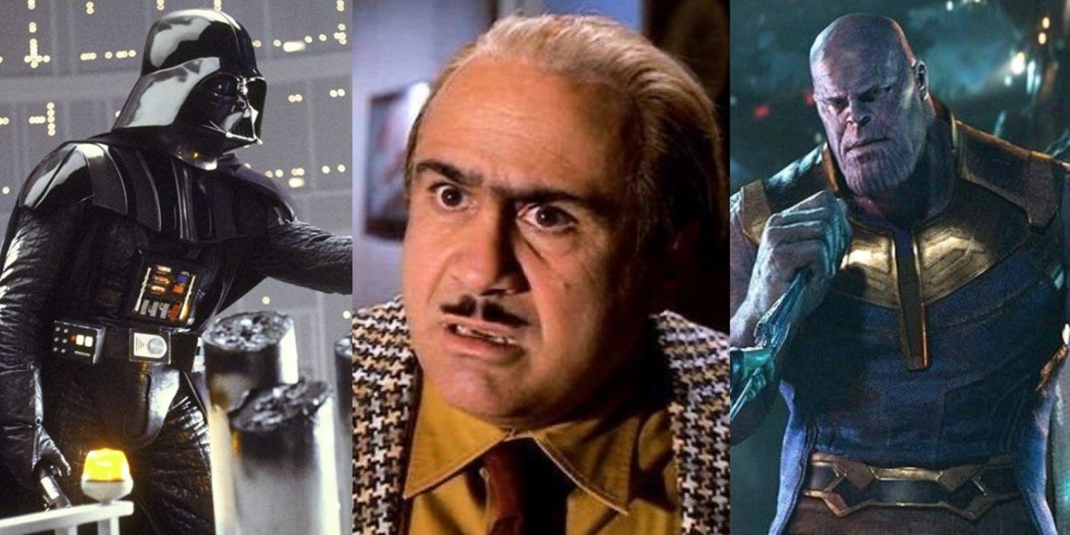 Movie Dads Collage With Darth Vader, Mr. Wormwood And Thanos