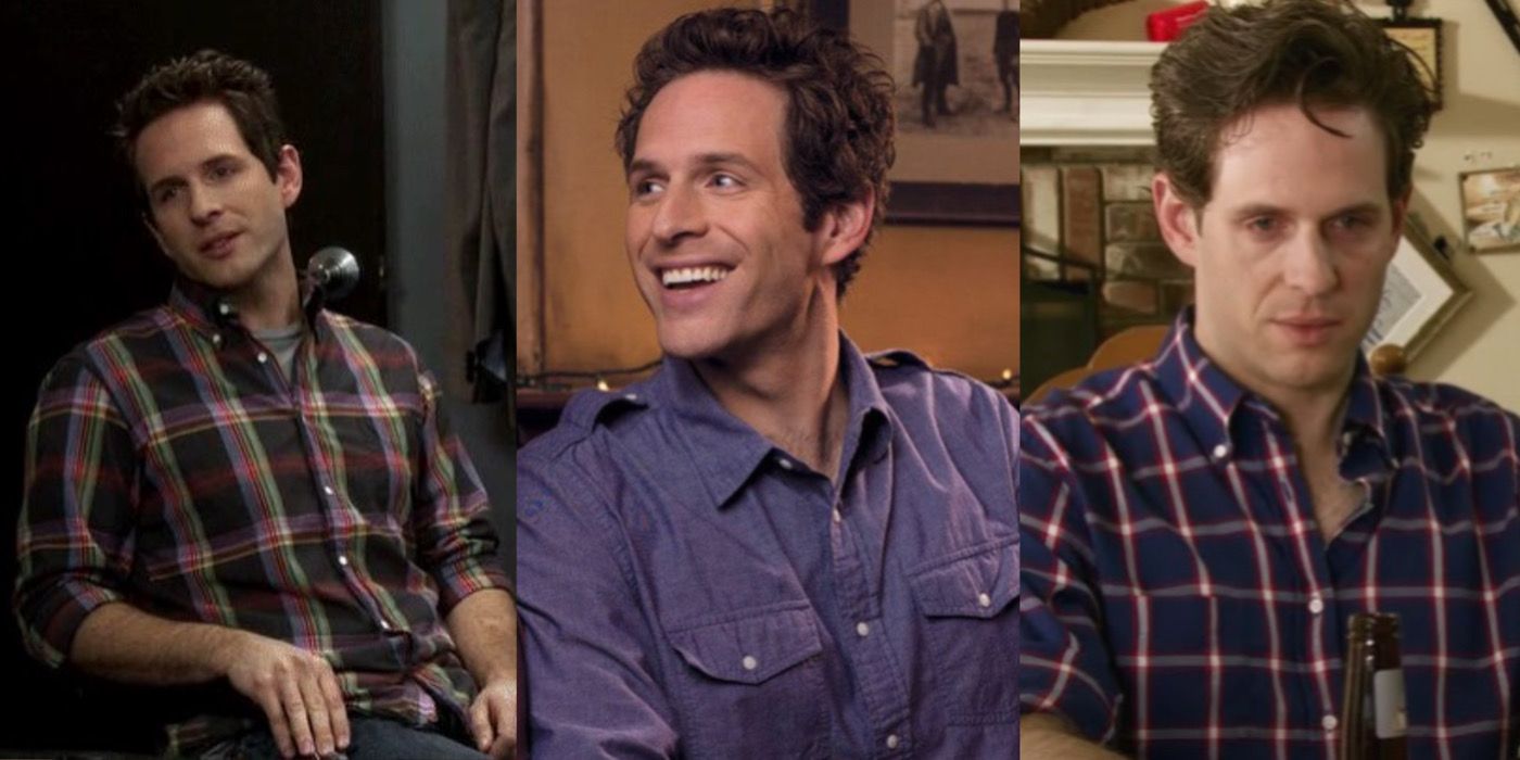 Dennis Reynolds in Always Sunny in Philadelphia in a collage of photos.