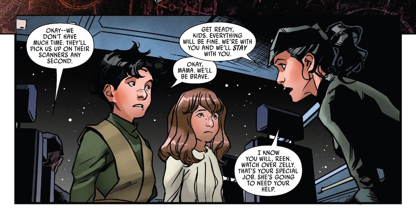 スター・ウォーズ ＃27では、メルトンとベブが子供たちと一緒に帝国から逃げました