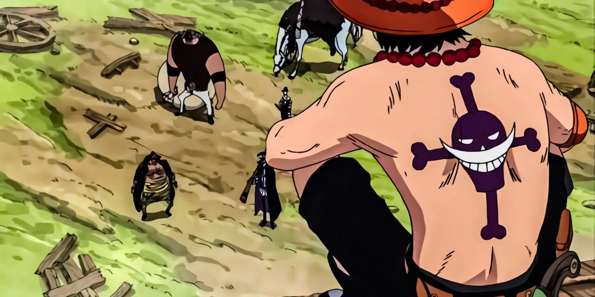 Ace From One Piece And His Back Tattoo