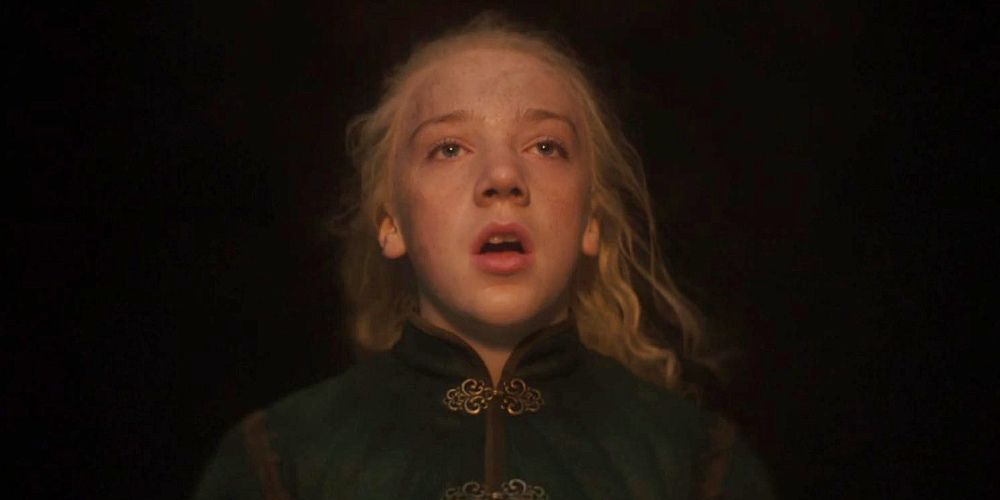 Aemond Targaryen in the Dragonpit in House of the Dragon