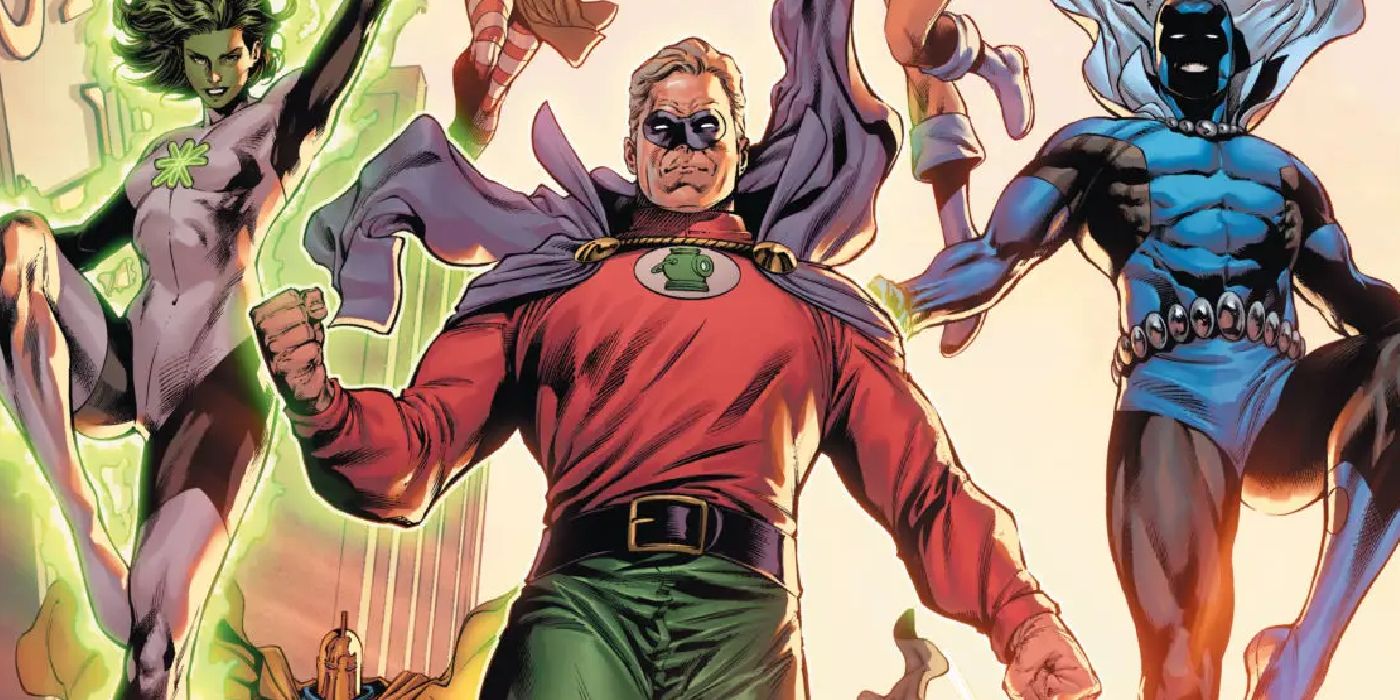 Alan Scott leads Obsidian, Jade and the Justice Society in DC Comics.