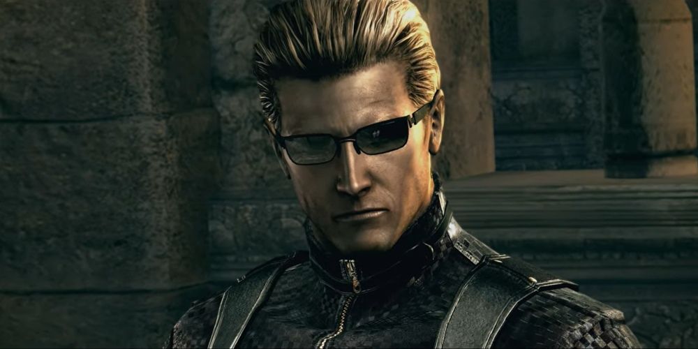 Albert Wesker confrontando Chris Redfield em Resident Evil 5