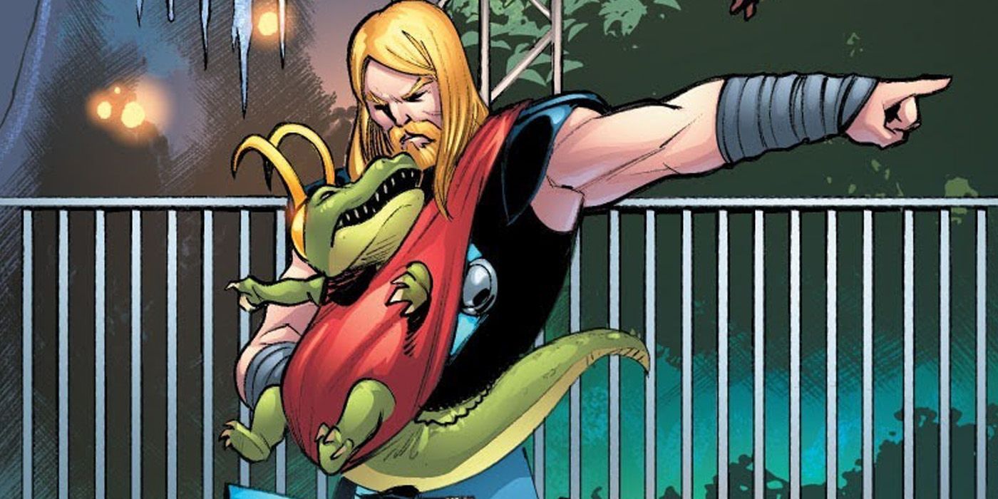 Alligator Loki and Thor in Marvel Comics