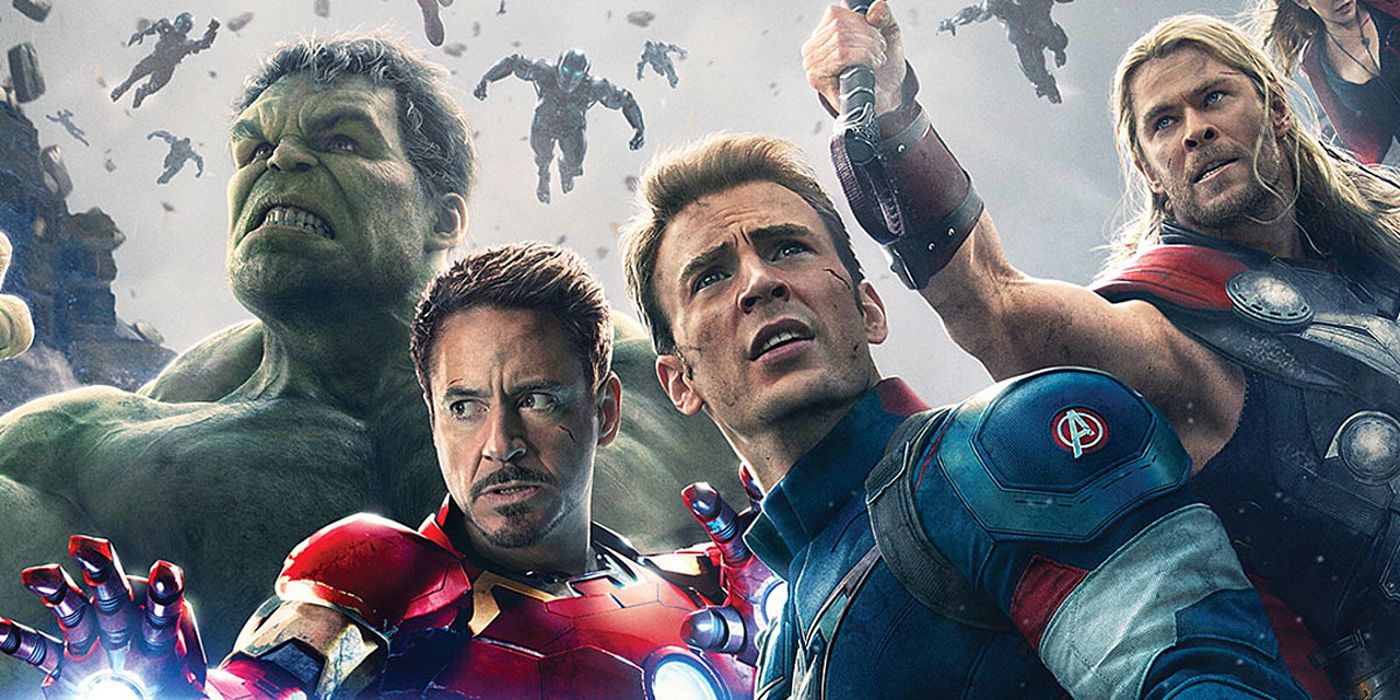 Hulk, Iron Man, Captain America and Thor front Avengers Age of Ultron poster