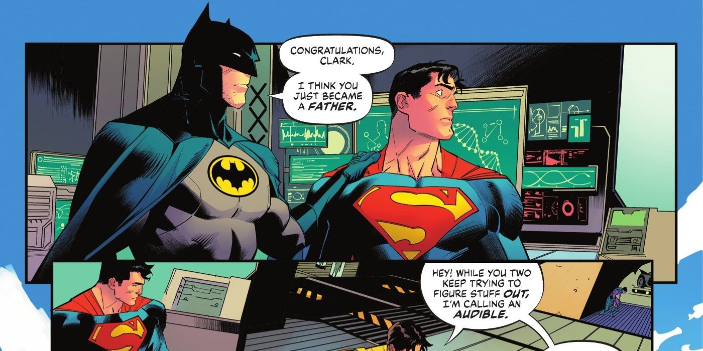 Batman and Superman talk about fatherhood in DC Comics