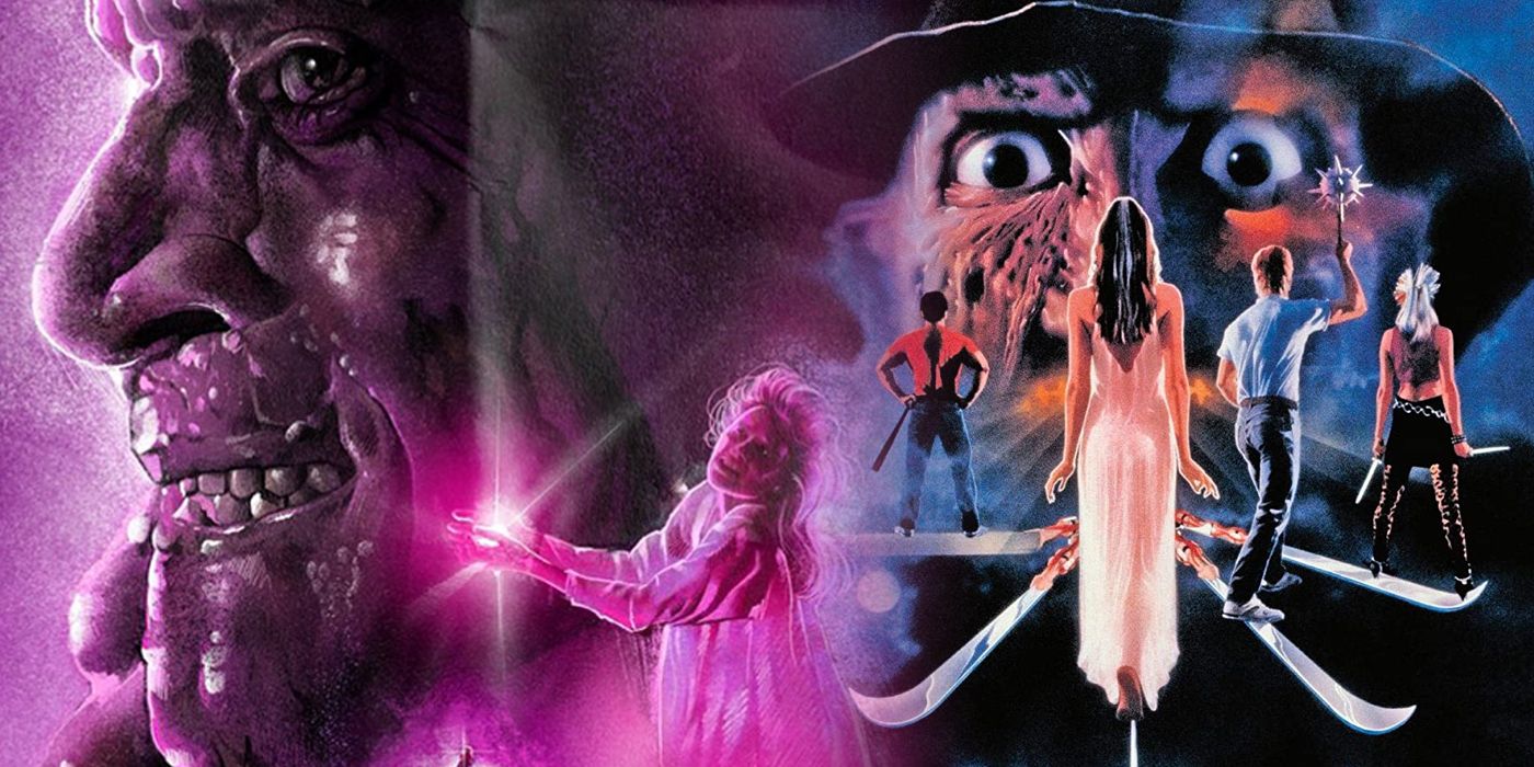 Posters for From Beyond and A Nightmare on Elm Street 3: Dream Warriors split iimage