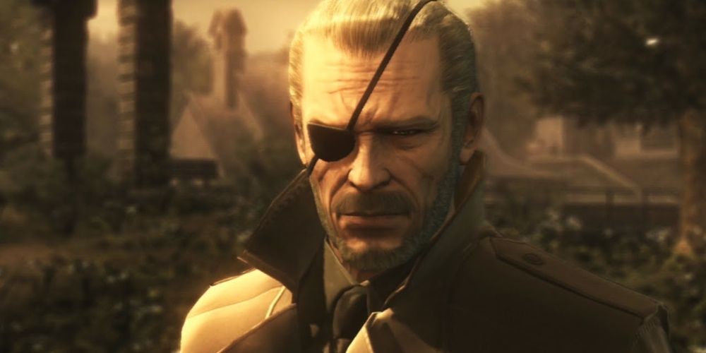 Big Boss hablando con Solid Snake en Metal Gear Solid 4: Guns of the Patriots