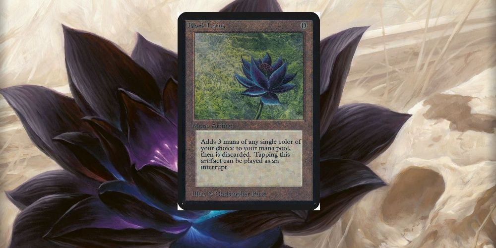 Black Lotus card and art from Magic the Gathering