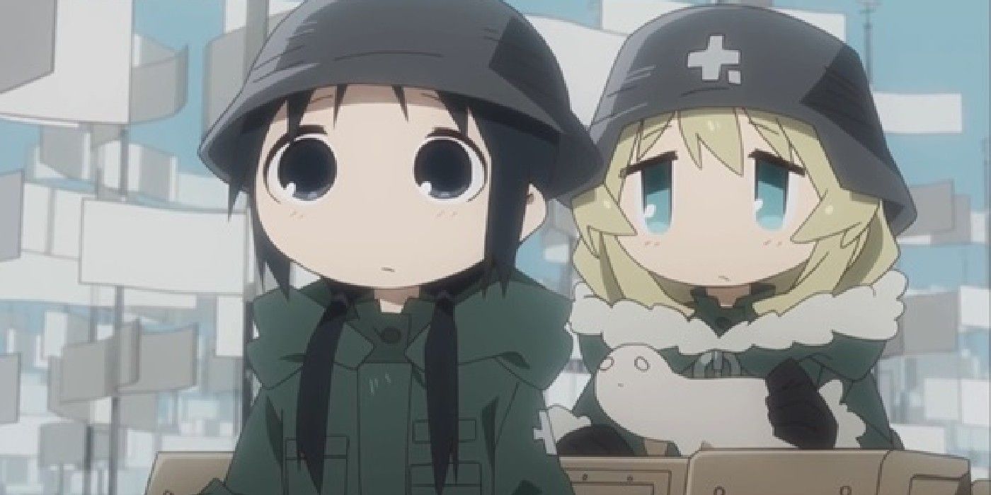 Chito and Yuuri explore the ruins in Girls Last Tour
