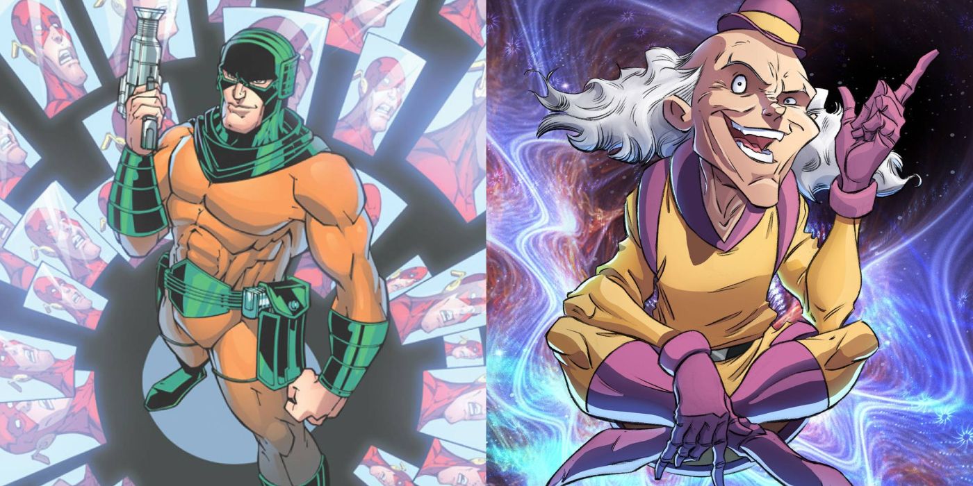 split image of Mirror Master and Mr. Mxyzptlk from DC Comics