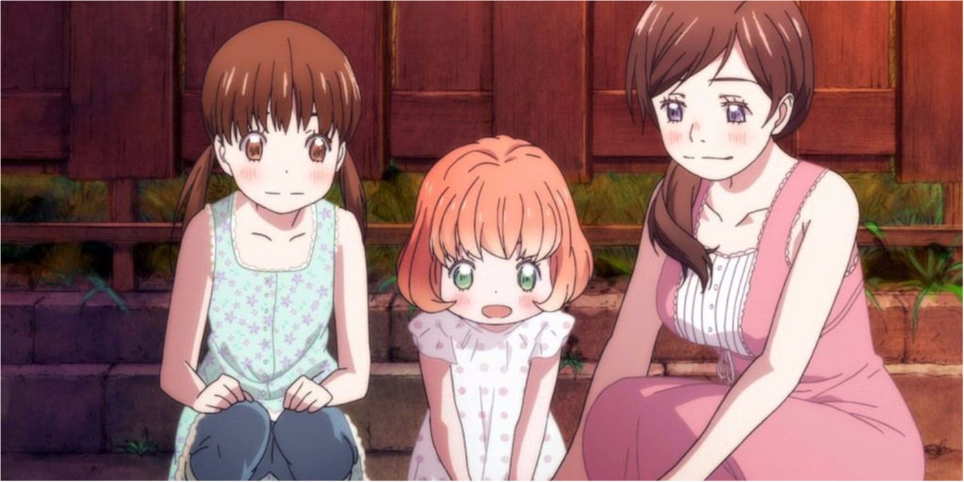 Kawamoto sisters blushing in March Comes In Like A Lion.