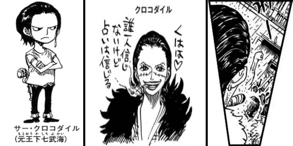 A sketch of a gender-swapped Crocodile drawn by One Piece creator Eiichiro Oda