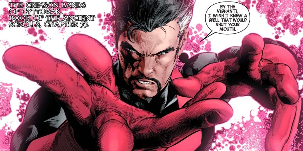 Doctor Strange prepares to cast a magic spell in Marvel Comics' New Avengers #34