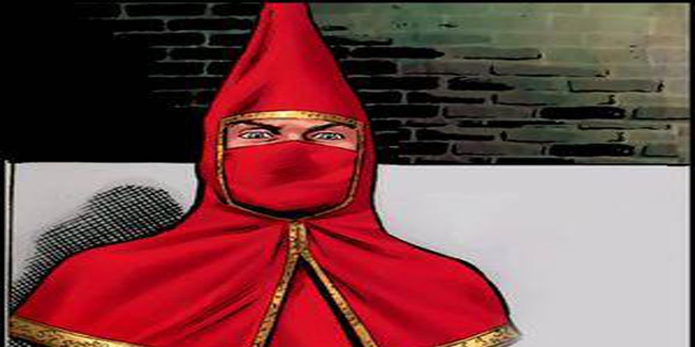 Dr.Caligan wears a red hood in DC Comics