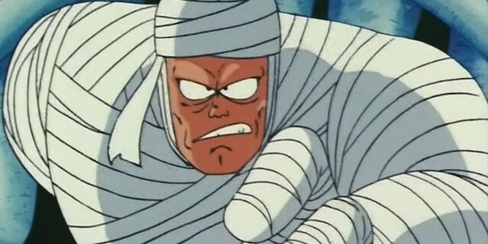 Bandages the Mummy prepares for battle in Dragon Ball