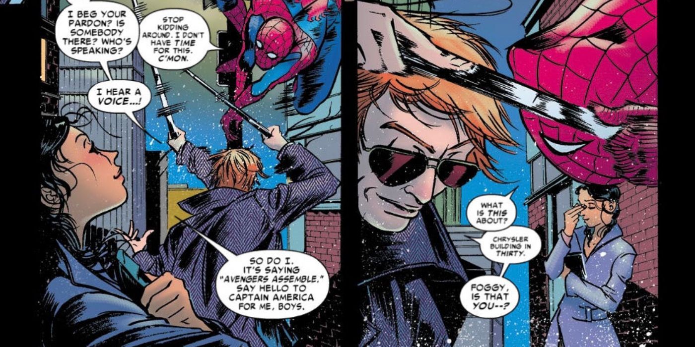 daredevil being funny with spiderman
