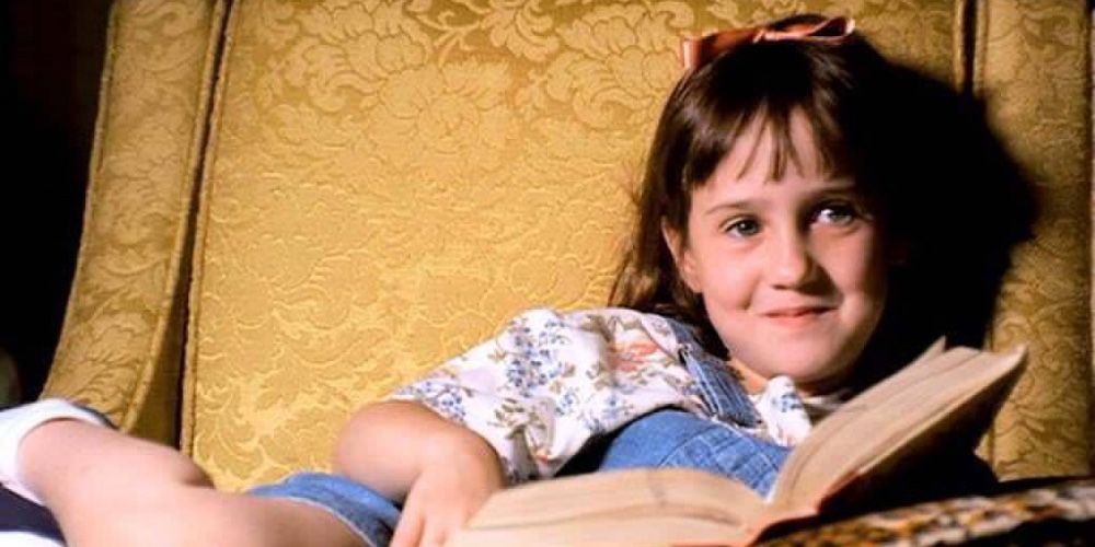 Matilda reading a book