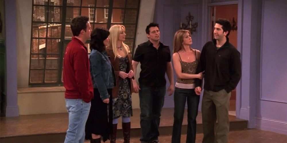 The six Friends together in "The Last One" finale