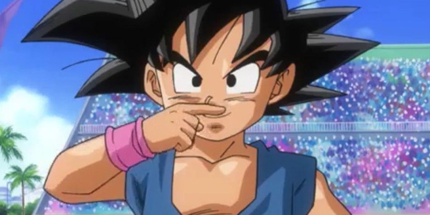 Goku gets warmed up in Dragon Ball GT