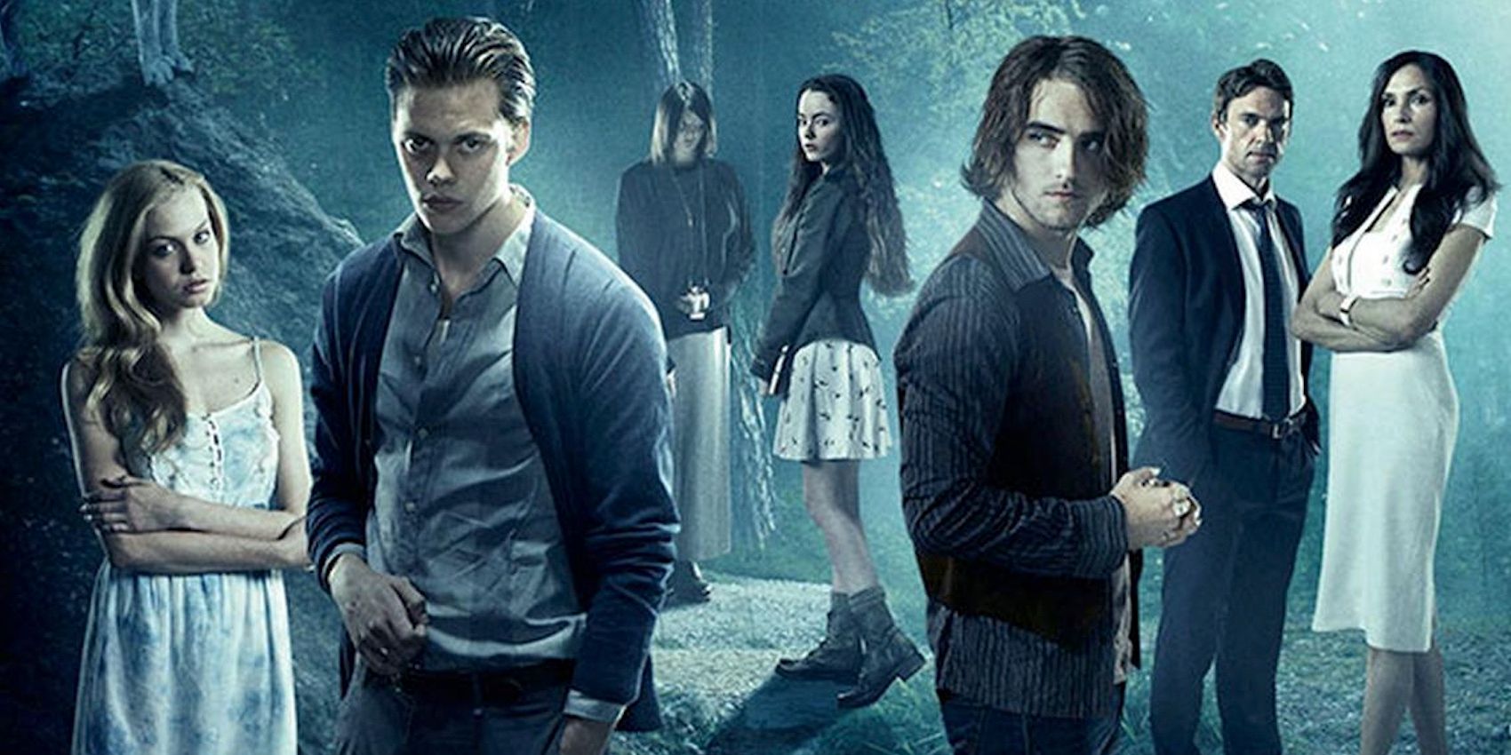 Bill Skarsgard and cast of Netflix's Hemlock Grove in promotional photo.