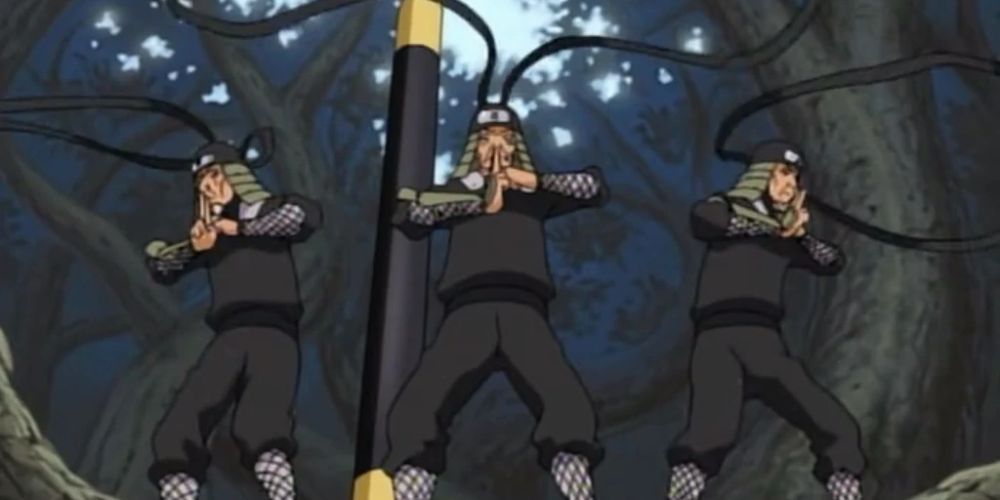 Hiruzen Uses Shadow Clone Jutsu, Naruto