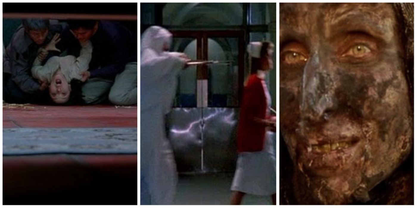 Horror Movies Best Jump Scares image of: Tale Of Two Sisters Exorcist 3 Mulholland Drive Trio Header