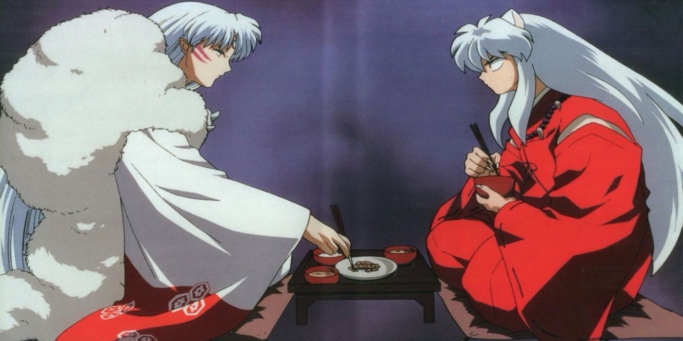 Inuyasha and Sesshomaru eat together