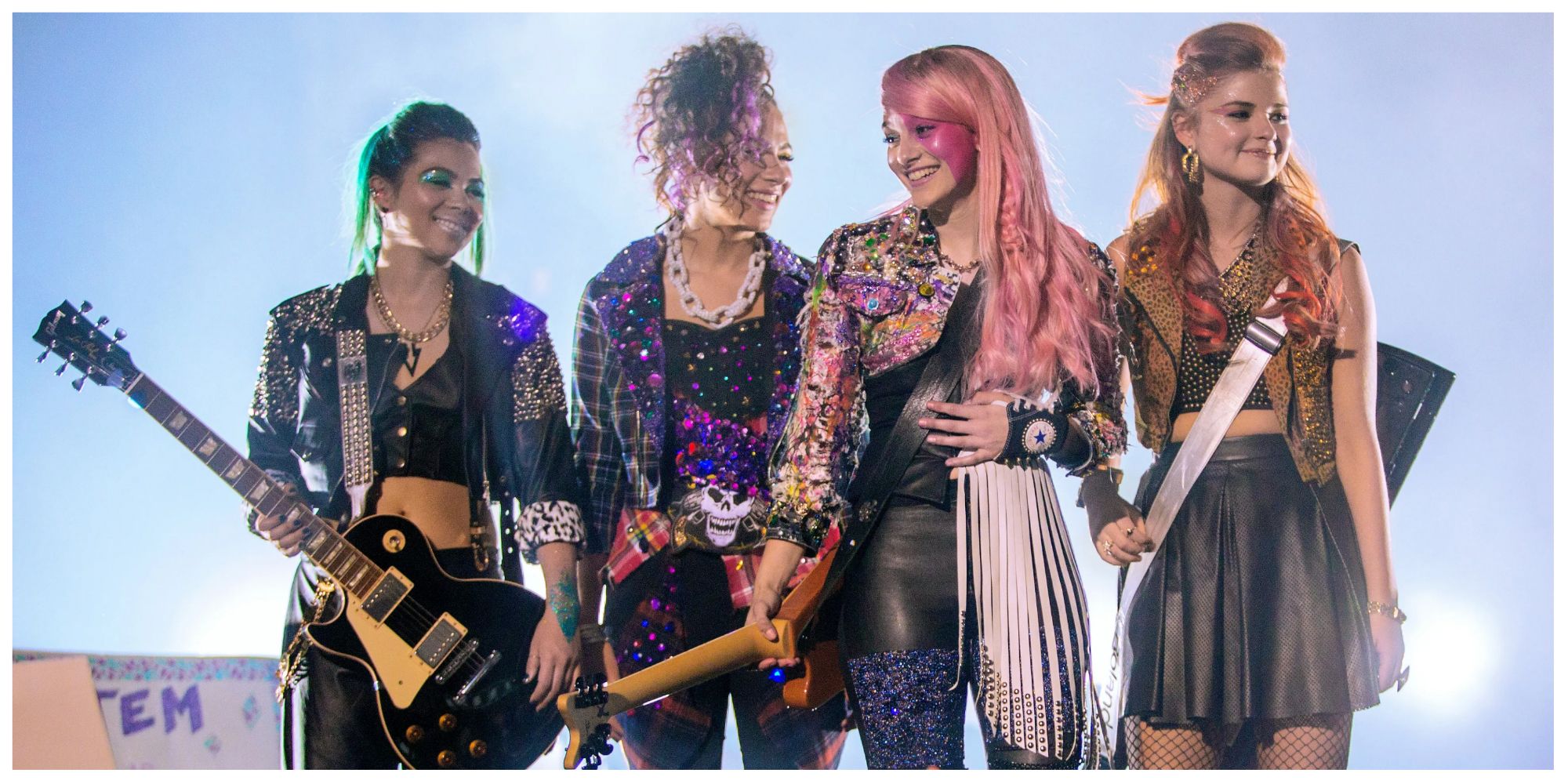 The main characters of Jem-and-the-Holograms