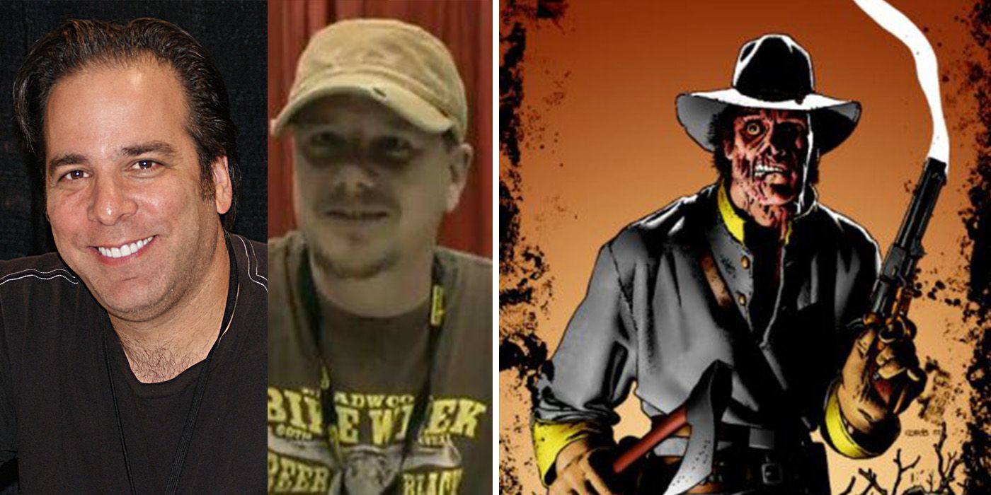 split image Jimmy Palmiotti and Justin Gray with Jonah Hex