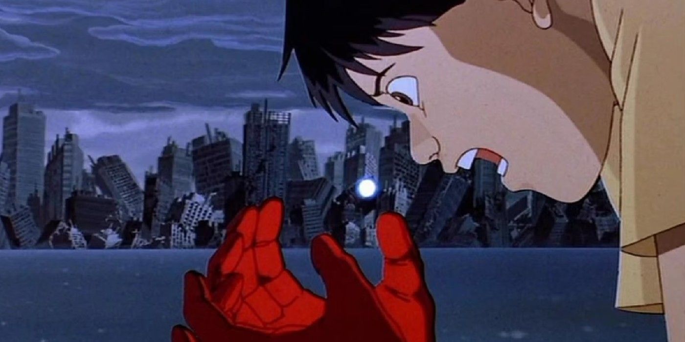 Kaneda saves the last of Tetsuo essence in Akira.