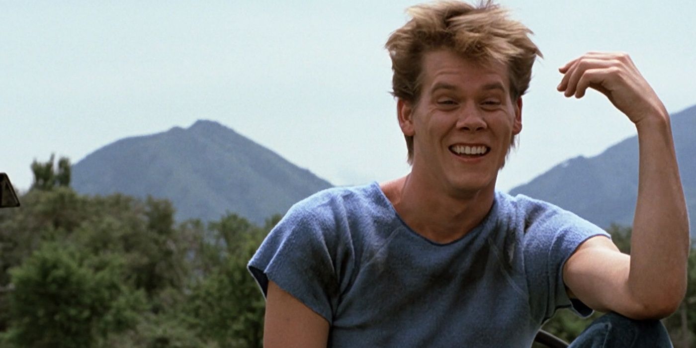 Kevin Bacon smiles in Footloose